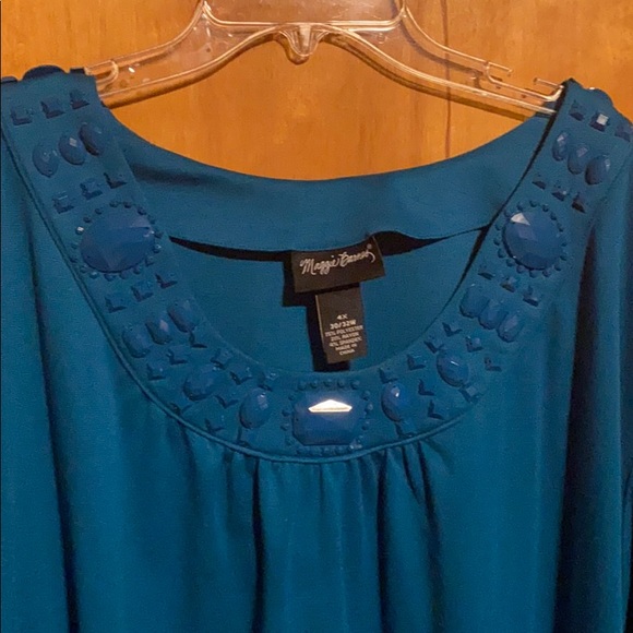 Aqua Blue Long Sleeve Dress - Picture 2 of 2